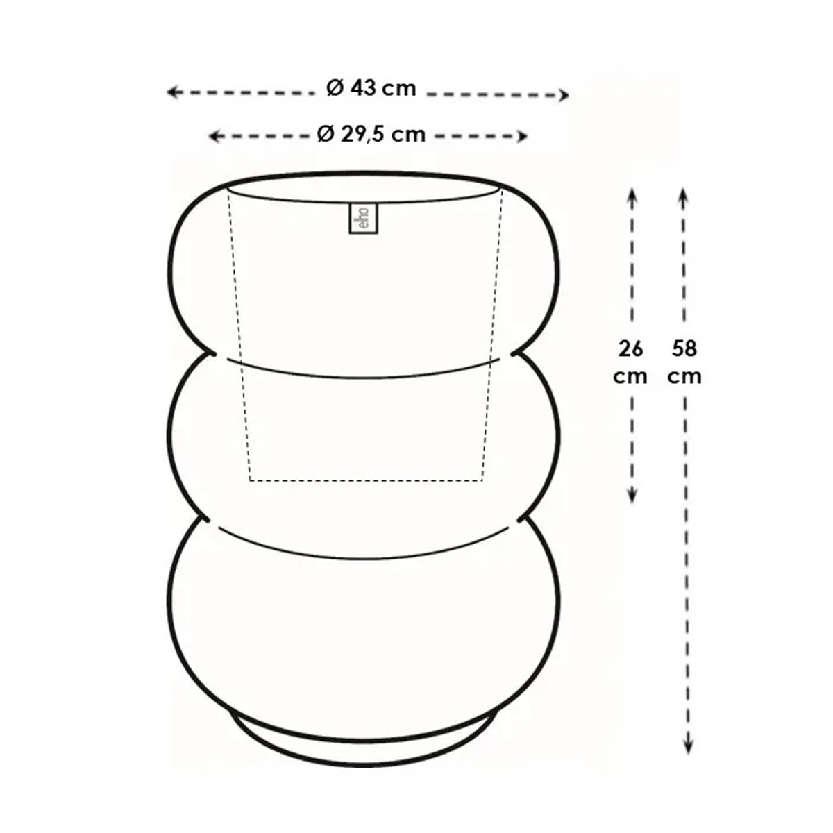 Obal ELHO Amber Roll High béžovo-šedý 58x43cm-2