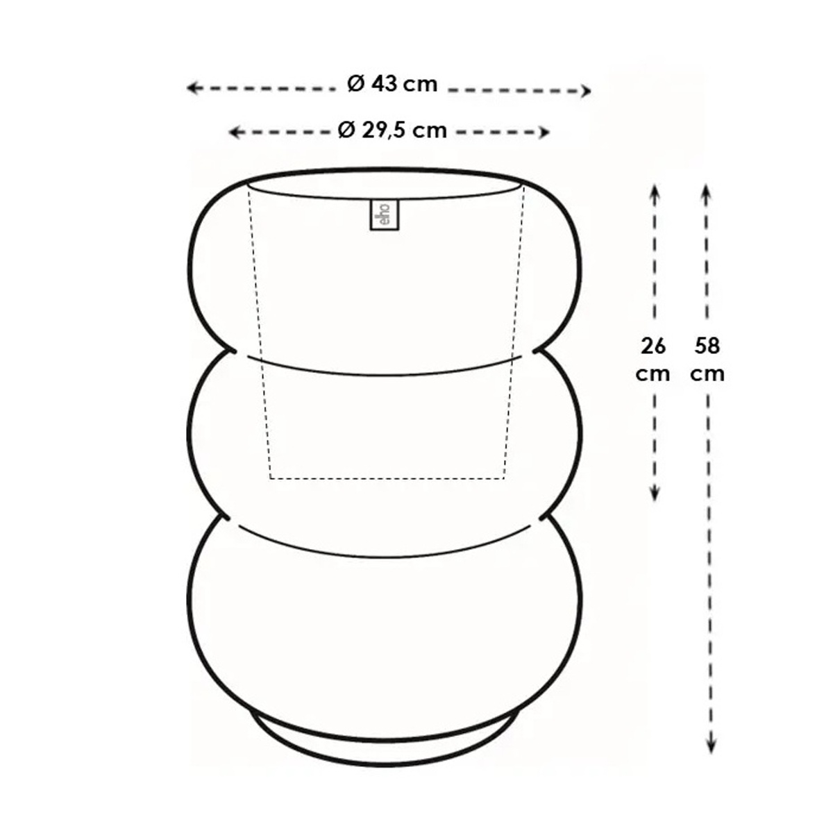 Obal ELHO Amber Roll High bílý 58x43cm-3