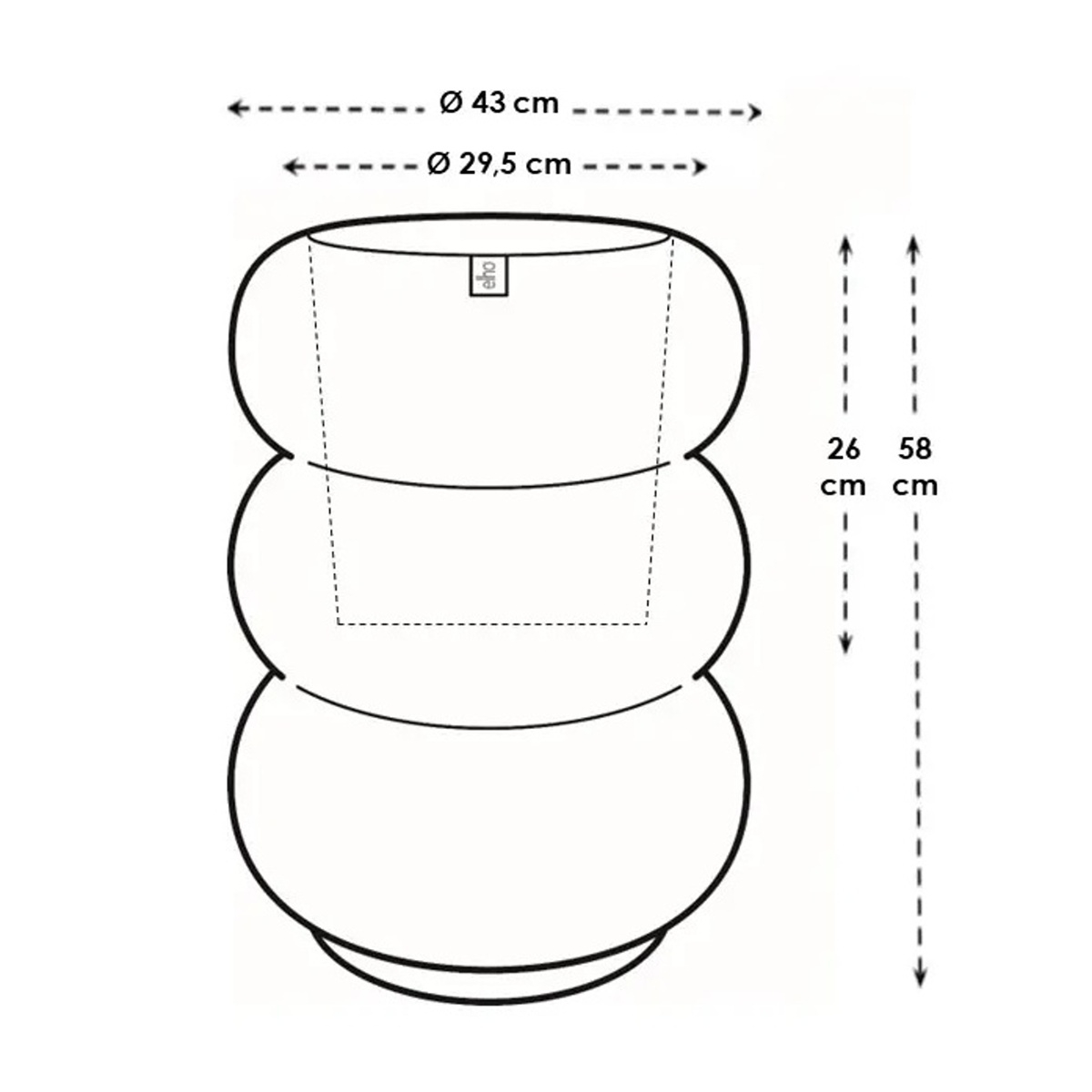 Obal ELHO Amber Roll High terakotový 58x43cm-3