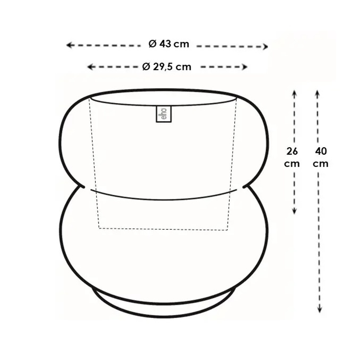 Obal ELHO Amber Roll Low béžovo-šedý 40x43cm-3