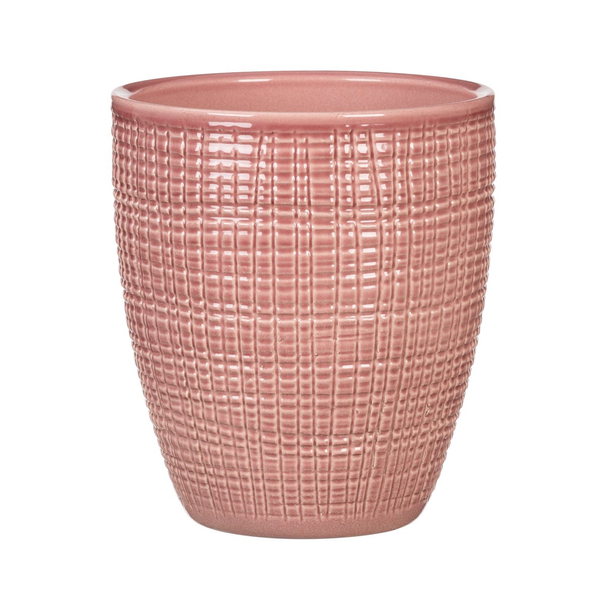 Keramické obaly - Obal keramický na orchidej drápaný hnědo-oranžový 13cm