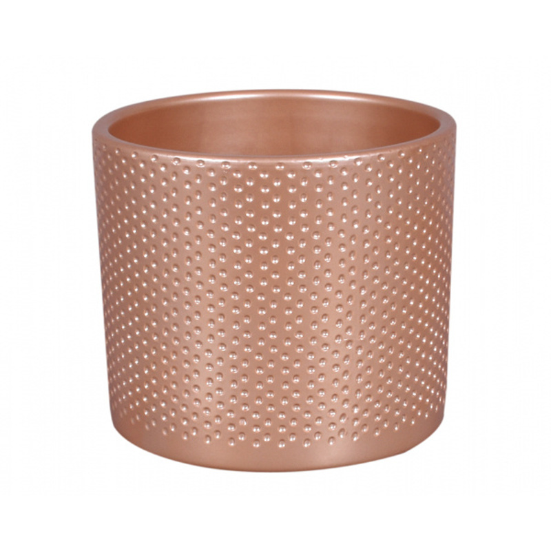 Keramické obaly - Obal keramický ZEUS DOTS CHRISTMAS lesklý růžovo-zlatá 13cm