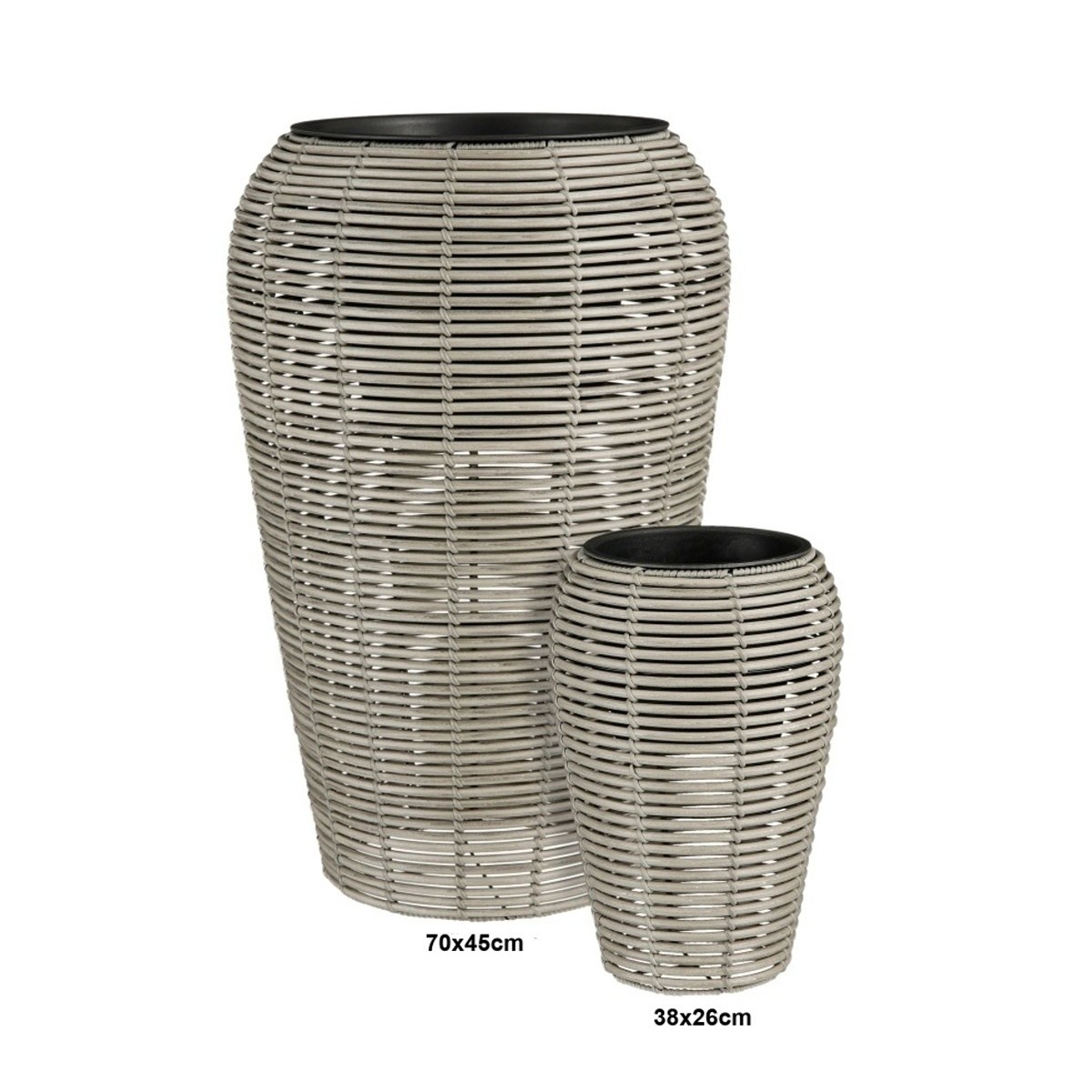 Proutěné a dřevěné obaly - Obal kónický proplétaný CESENA  s plastovou vložkou 26cm