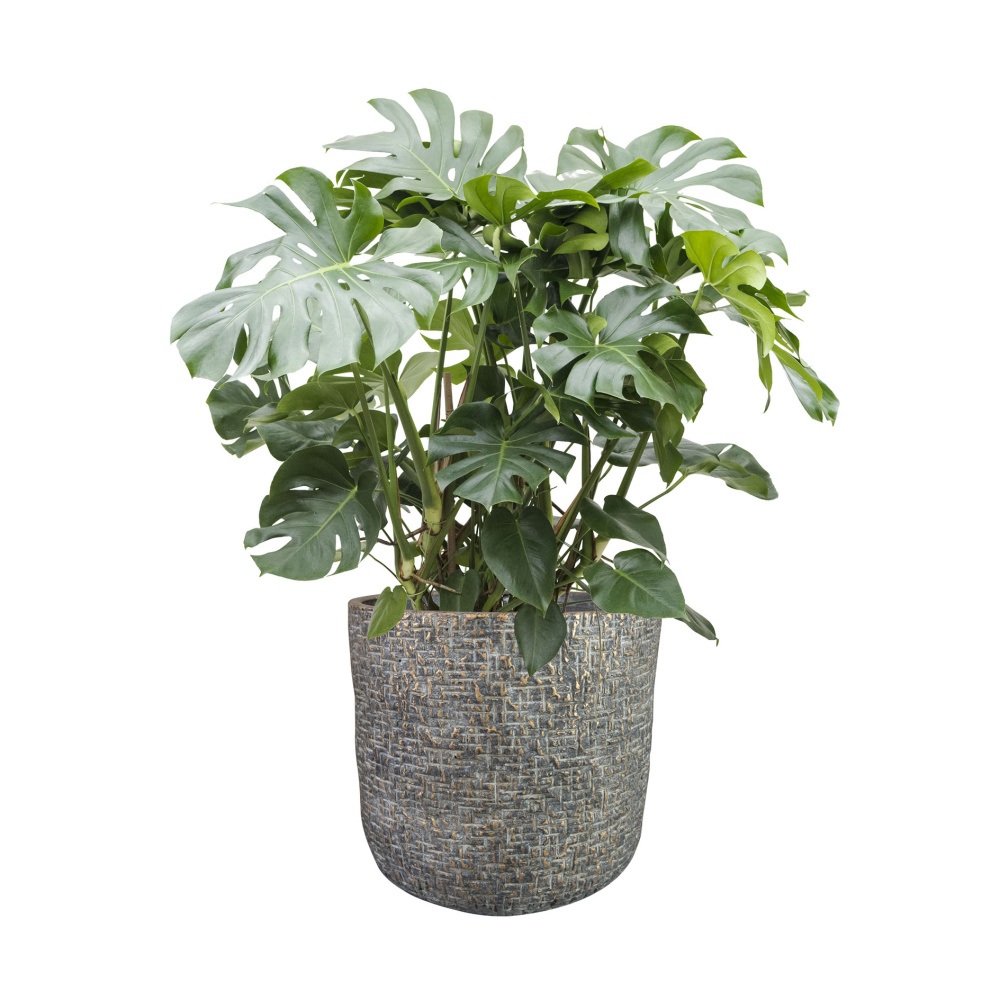 Obal kulatý betonový MAXIM zlato-šedý 24cm-0