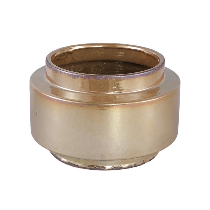 Design pro Váš domov - Obal kulatý keramický lesklý MELODI L bronzový 28,5cm