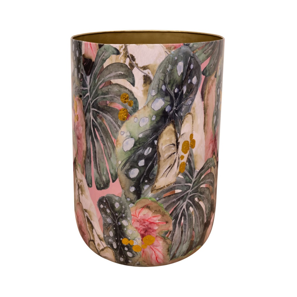 Design pro Váš domov - Obal kulatý kovový vysoký MONSTERA 78cm