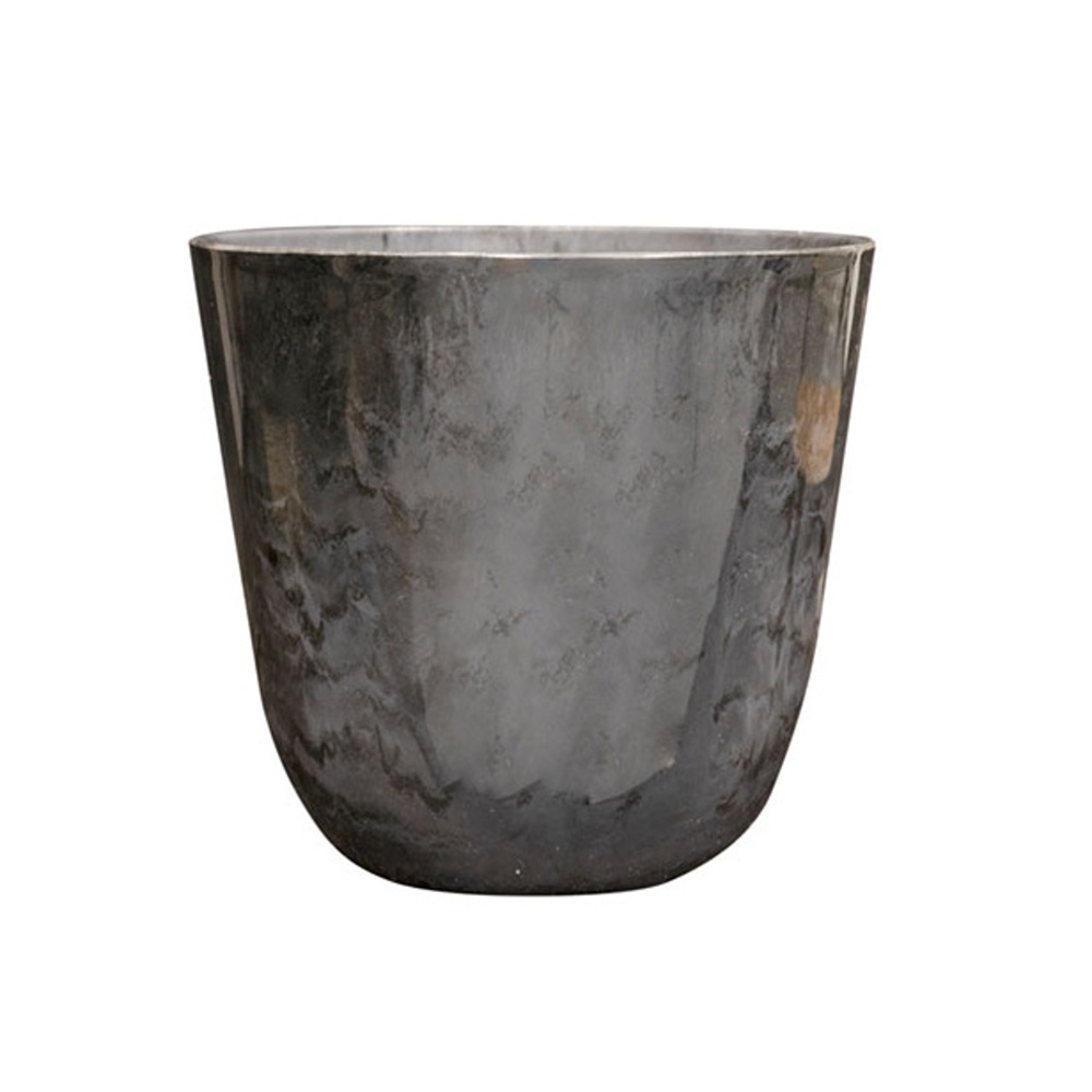 Plastové obaly - Obal kulatý PALERMO plastový šedý maramorovaný 23cm