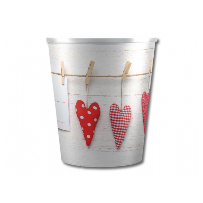 Plastové obaly - Obal kulatý plastový LOVE/SRDCE 12cm