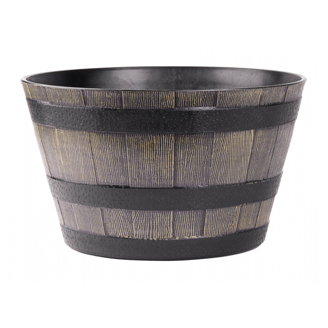 Plastové obaly - Obal kulatý plastový WOODEFF hnědý 39cm