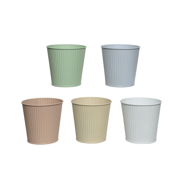 Kovové a plechové obaly - Obal kulatý plechový s vroubky mix 11cm