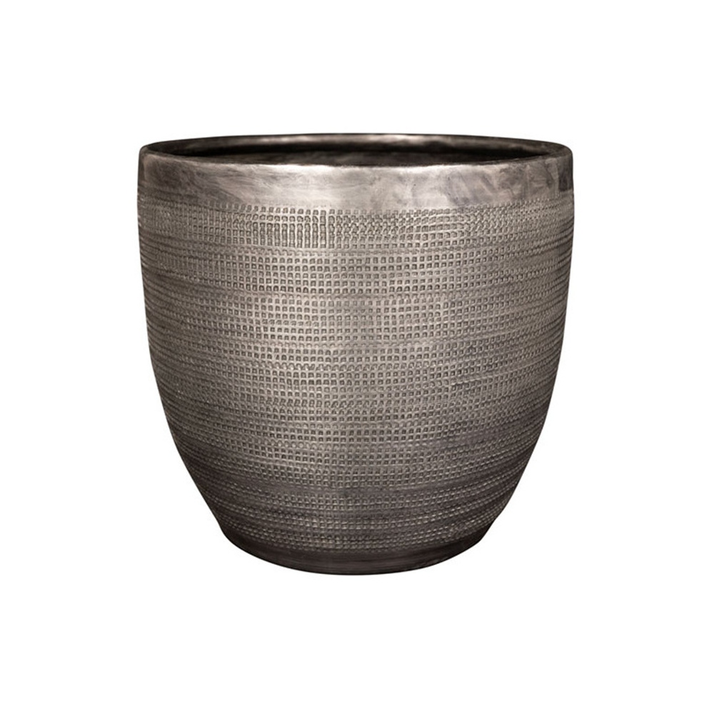 Design pro Váš domov - Obal kulatý ROWEN hliníkový stříbrný 17cm