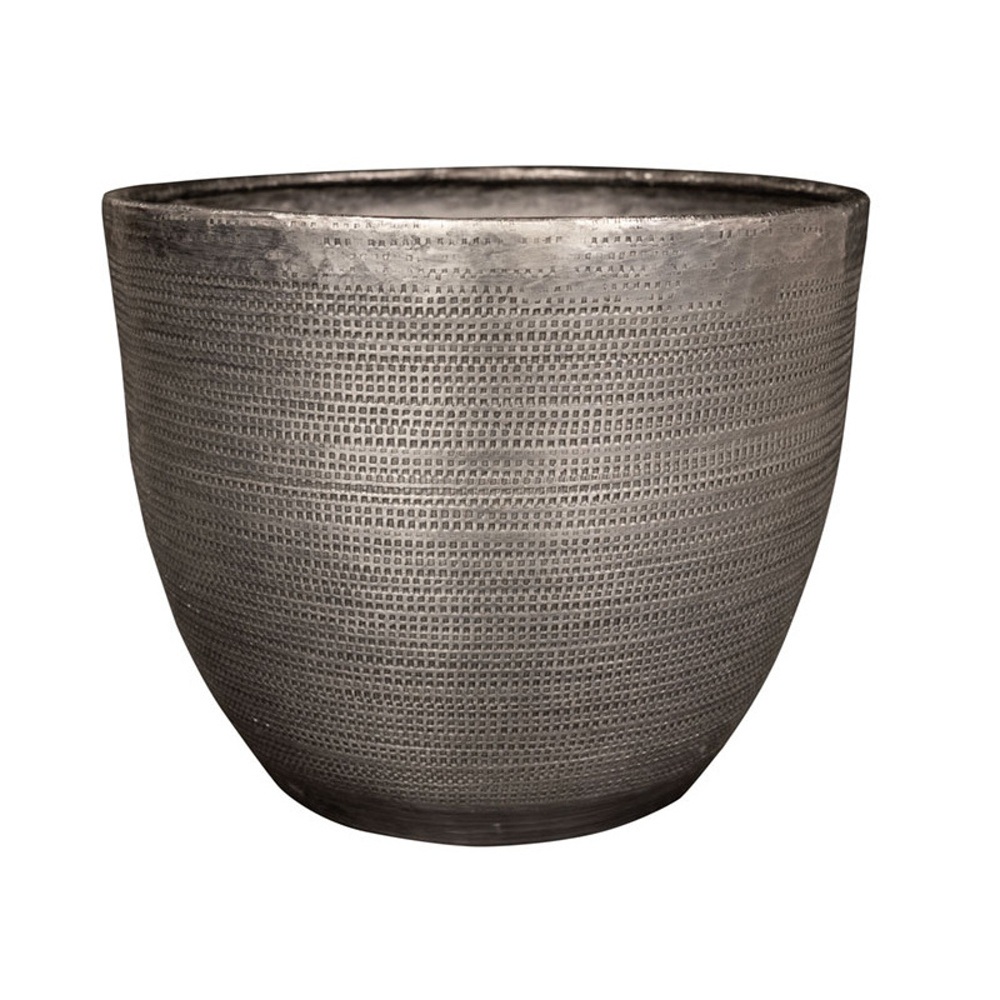 Design pro Váš domov - Obal kulatý ROWEN hliníkový stříbrný 21cm