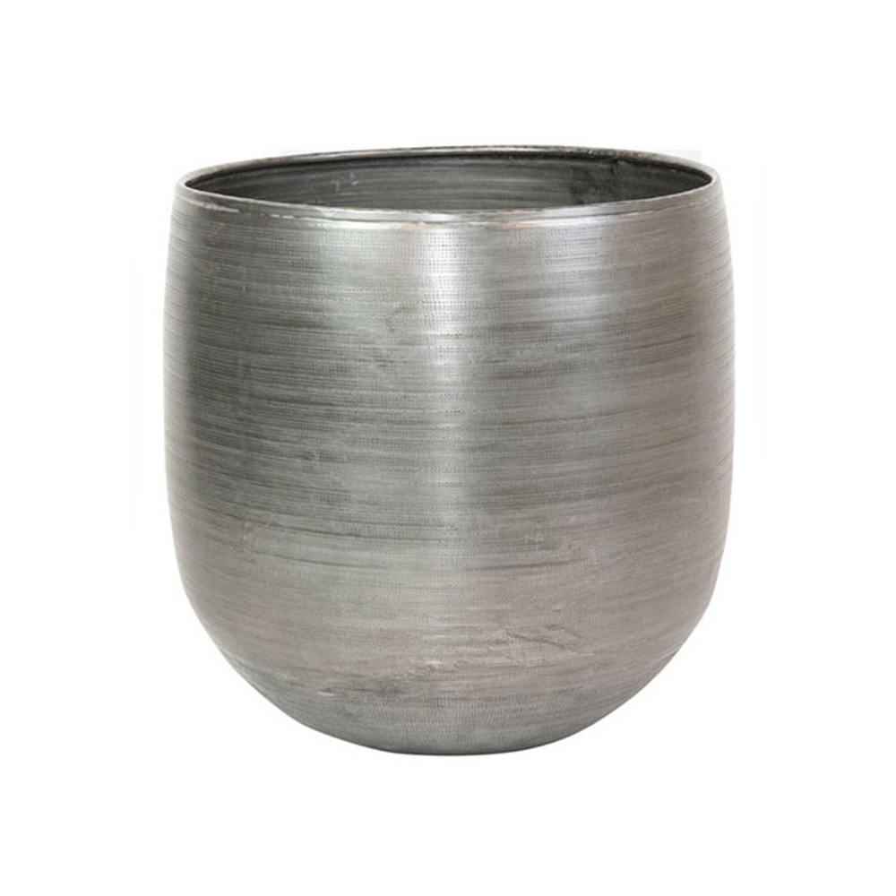 Design pro Váš domov - Obal kulatý ROWEN hliníkový stříbrný 42cm