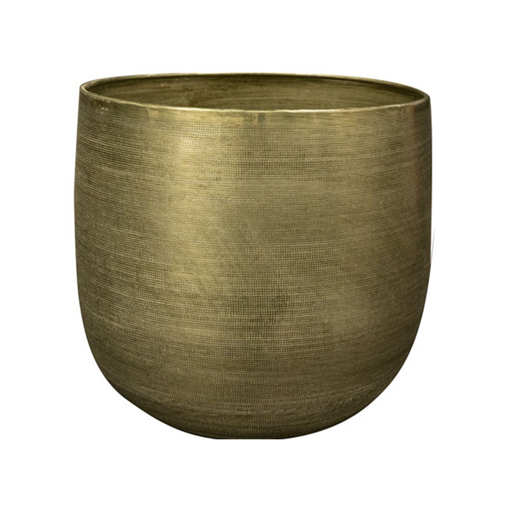 Design pro Váš domov - Obal kulatý ROWEN hliníkový zelený 42cm