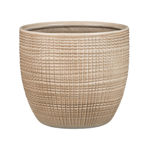 Keramické obaly - Obal na květináč CANELA 866/12 keramika hnědá 12cm