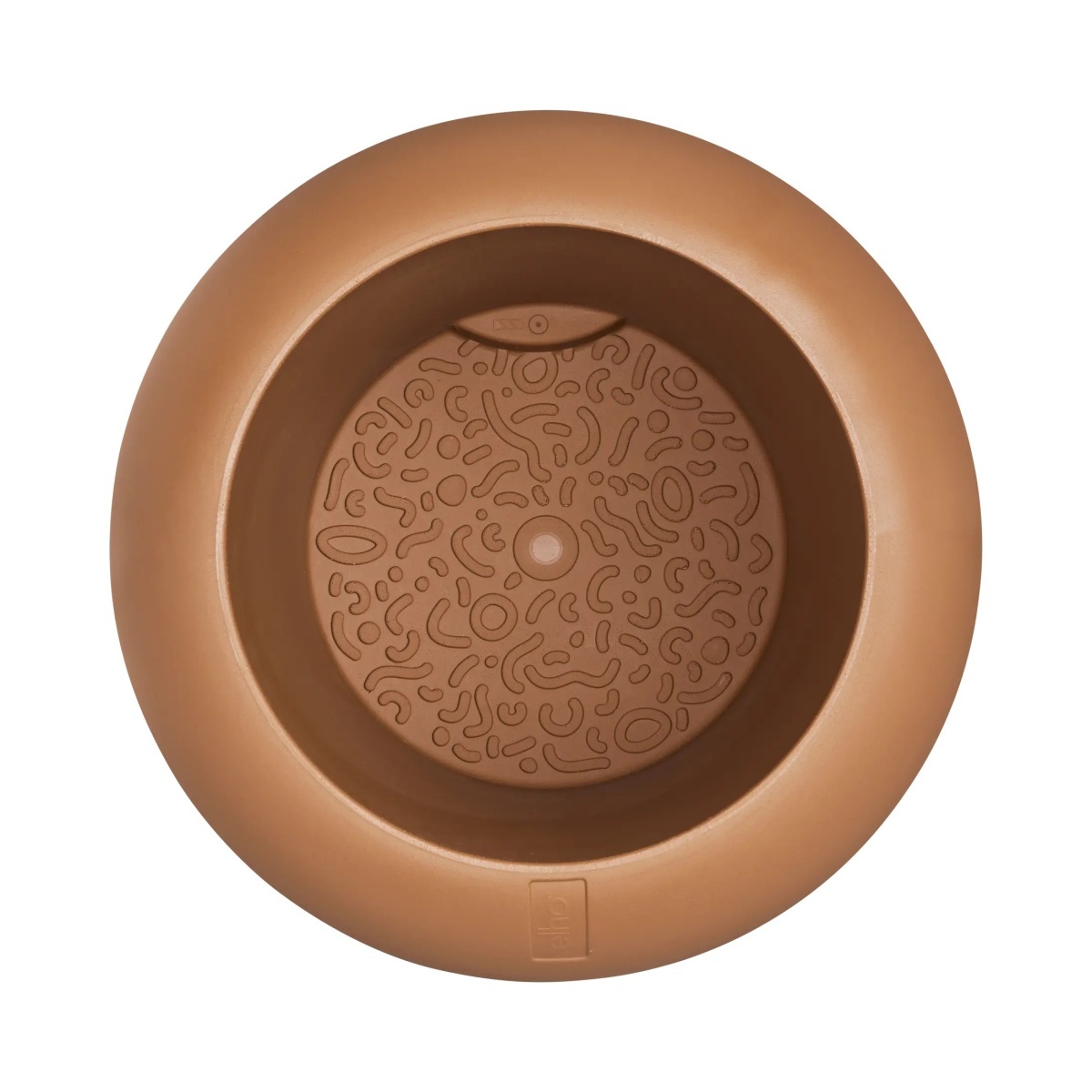 Obal na květináč ELHO Amber Roll Low terakotový 40x43cm-0
