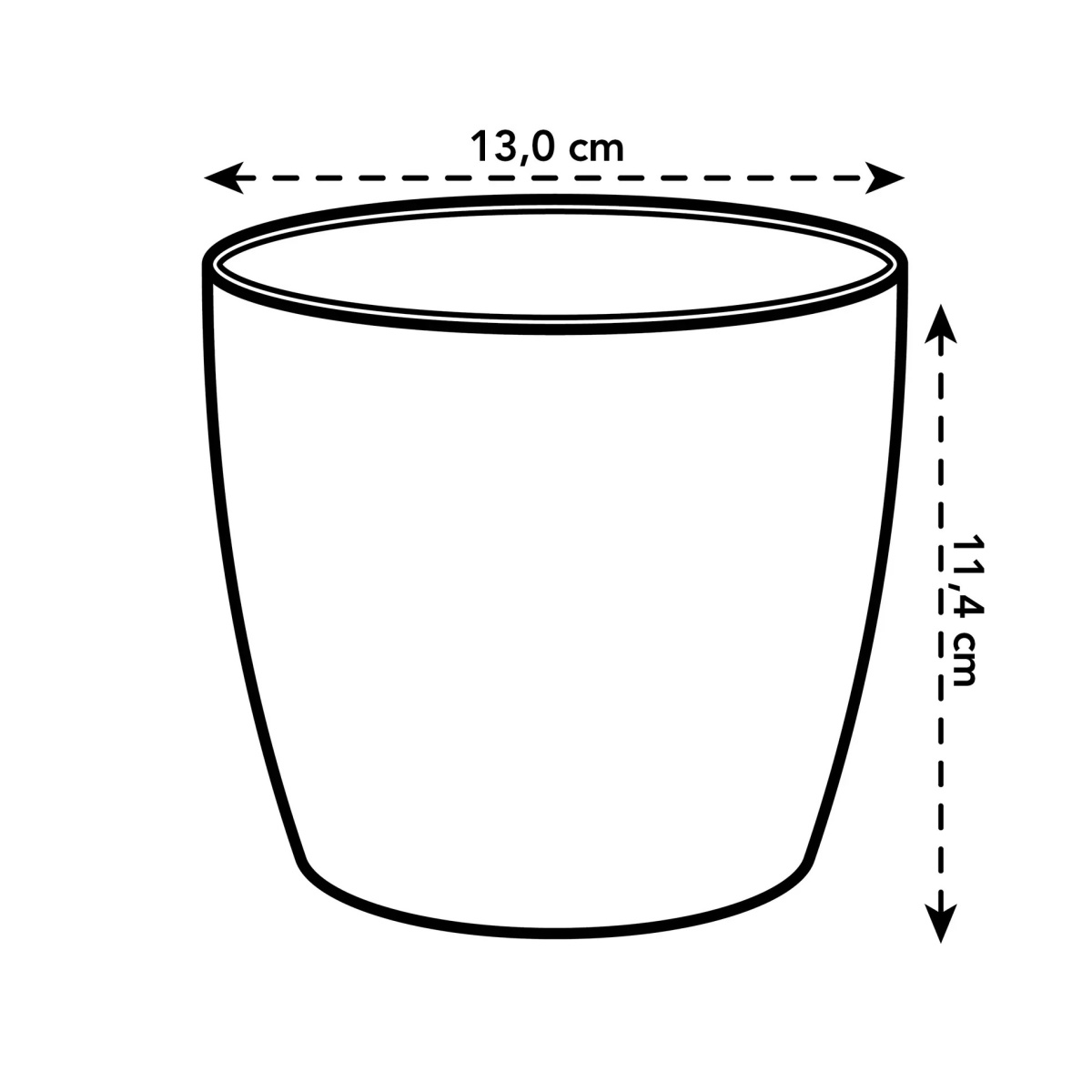 Obal na květináč Elho Brussels Classic antracitový 12,5cm-1