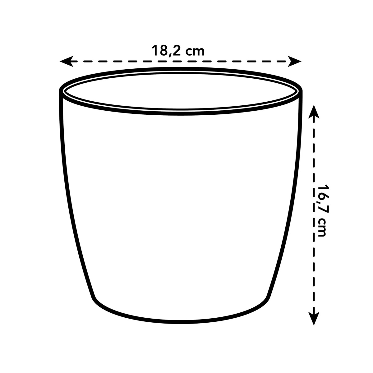 Obal na květináč Elho Brussels Classic antracitový 18cm-1