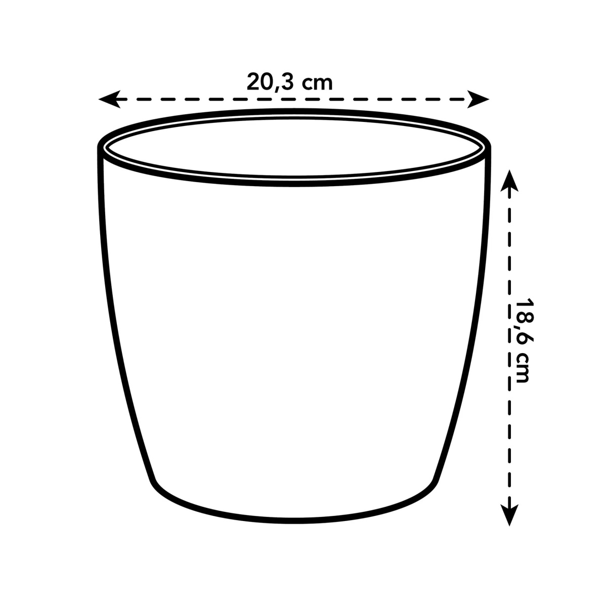Obal na květináč Elho Brussels Classic antracitový 20cm-1