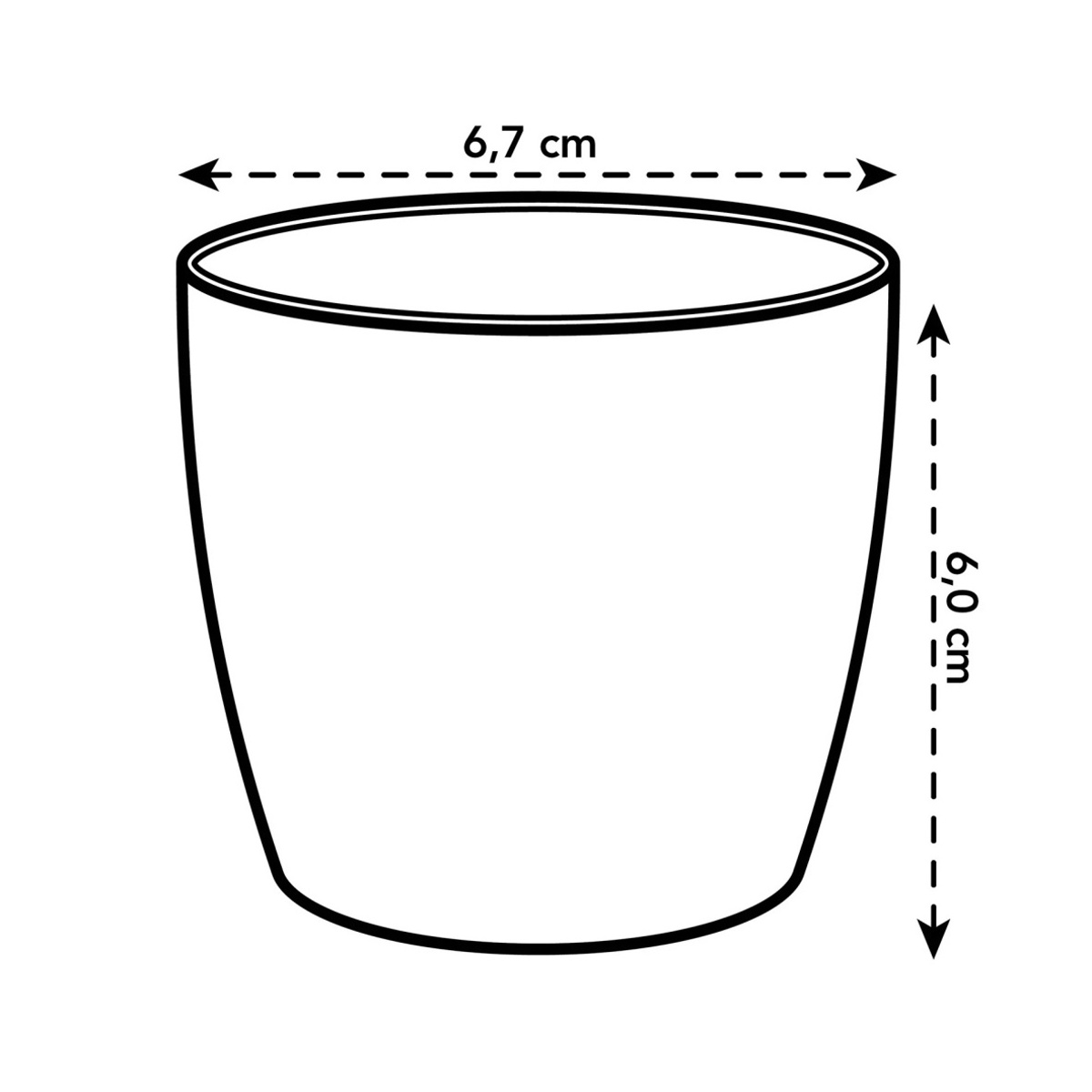 Obal na květináč Elho Brussels Classic antracitový 7cm-1