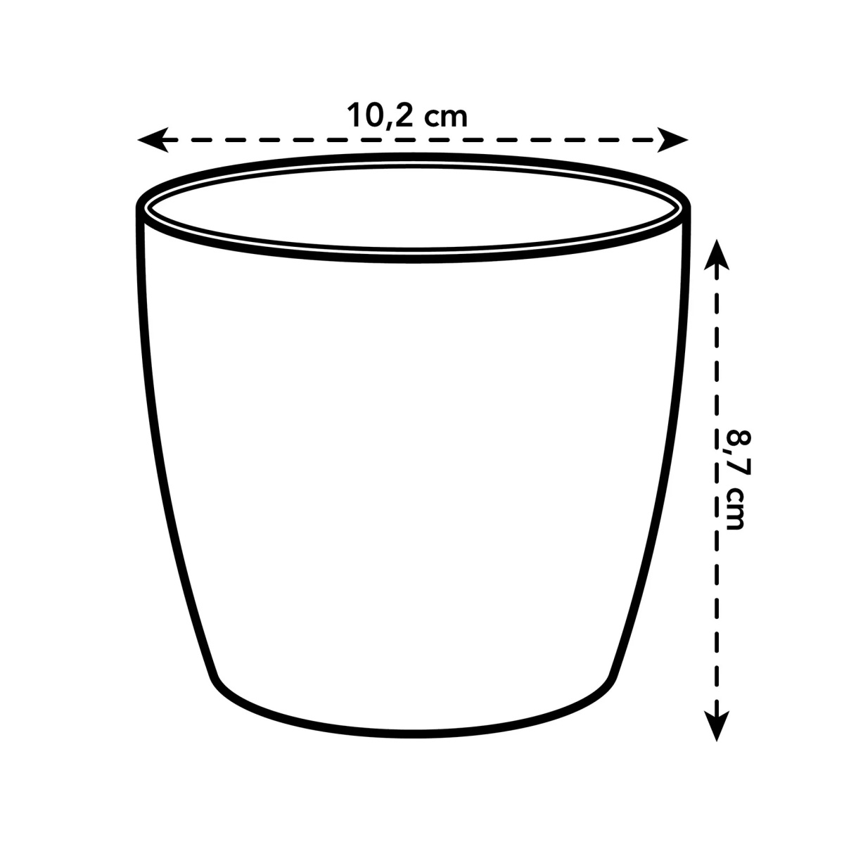Obal na květináč Elho Brussels Classic antracitový 9,5cm-1