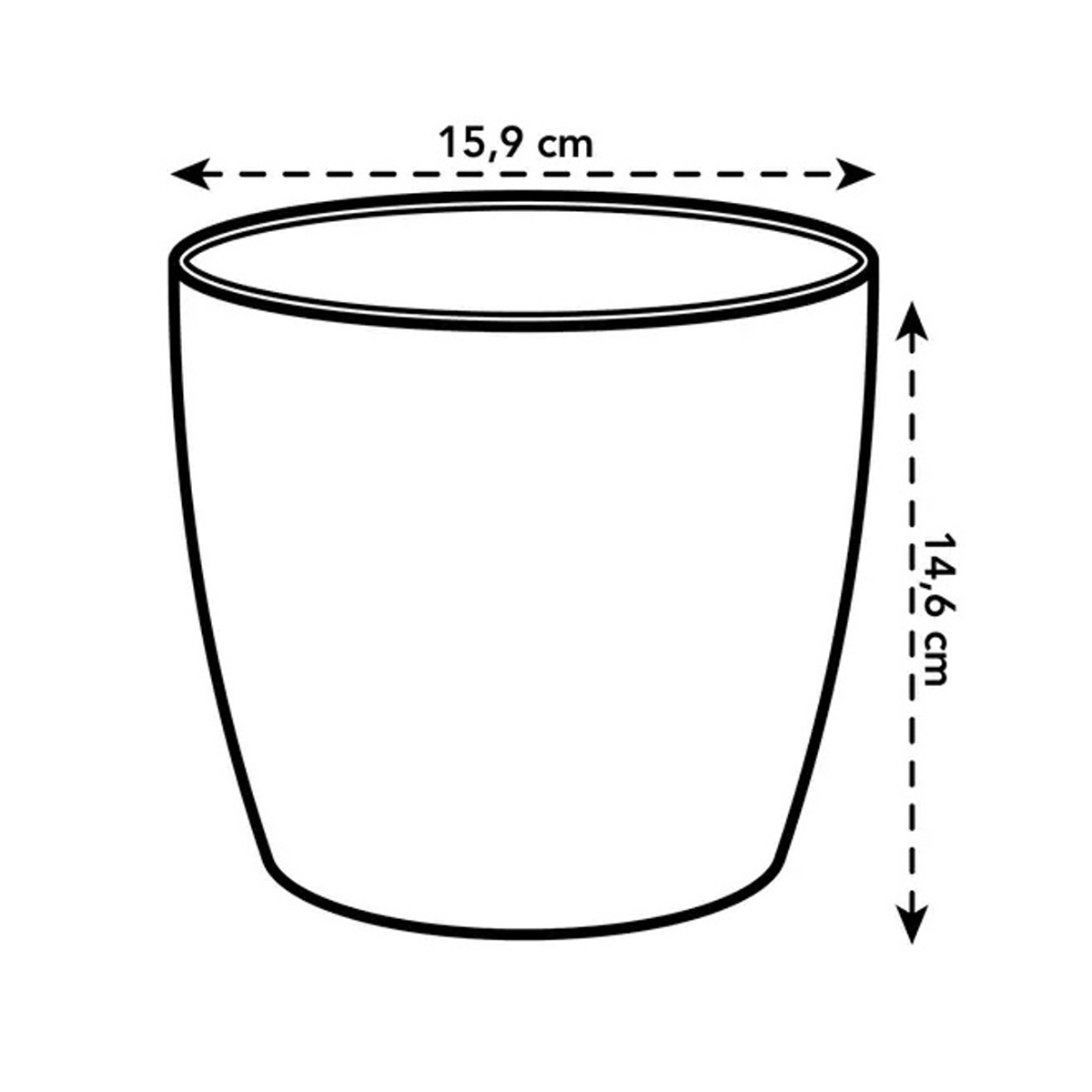Obal na květináč Elho Brussels Classic bílý 16cm-1