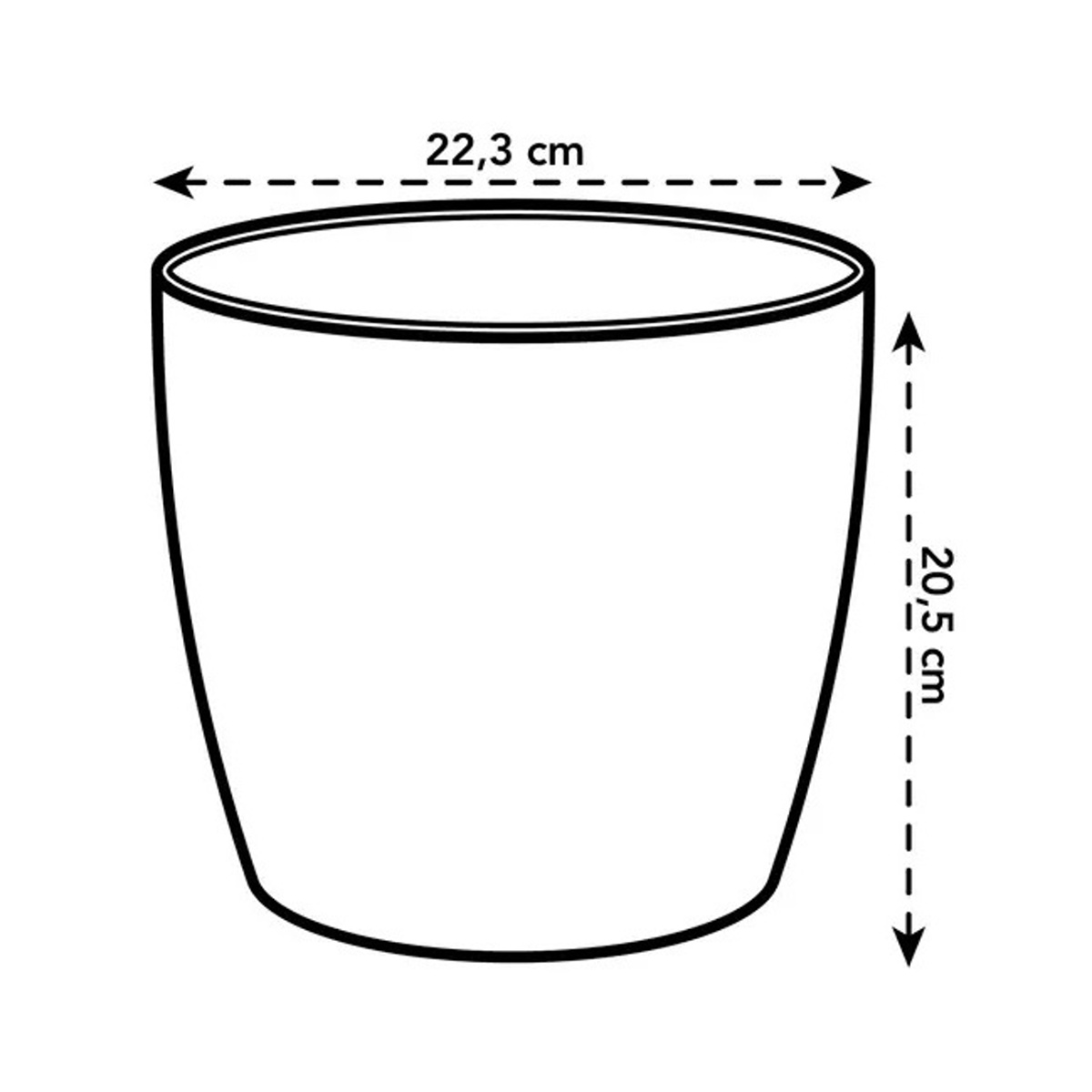 Obal na květináč Elho Brussels Classic bílý 22cm-1