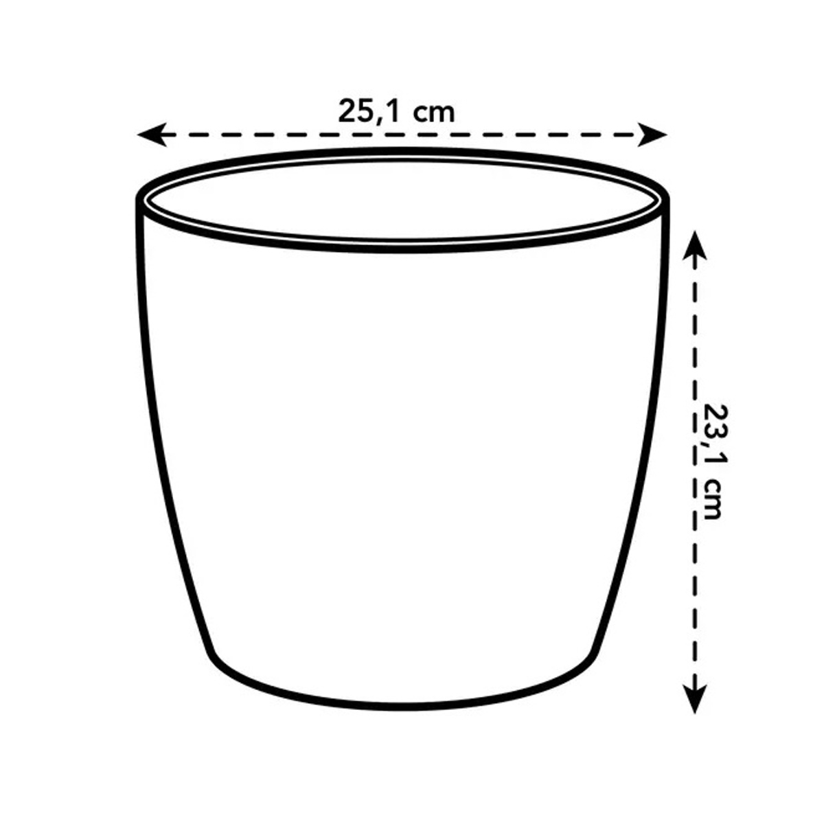 Obal na květináč Elho Brussels Classic bílý 25cm-1