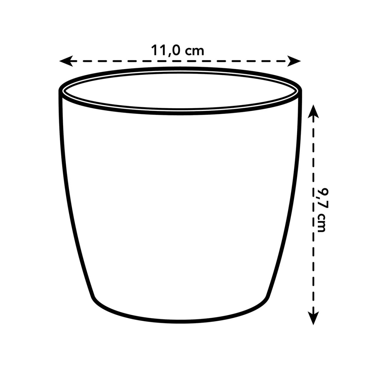 Obal na květináč Elho Brussels Classic sv.zelený 10,5cm-1