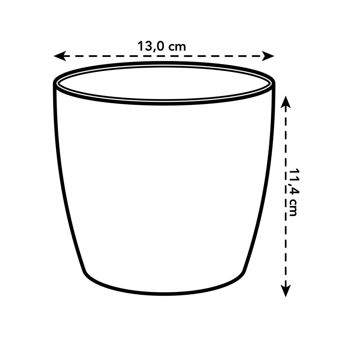Obal na květináč Elho Brussels Classic sv.zelený 12,5cm-1