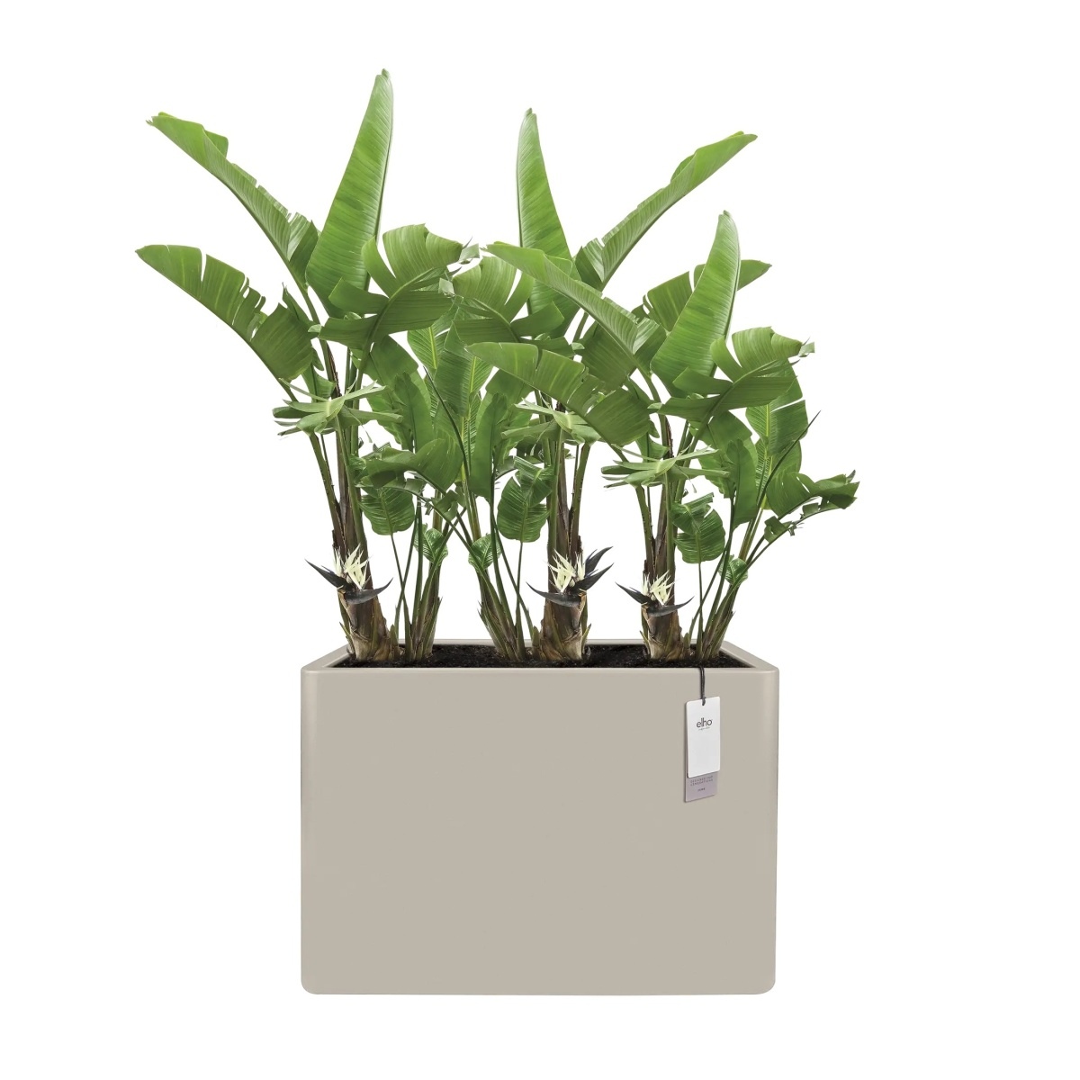 Obal na květináč ELHO June Brick Divider béžovo-šedý 59x79x29cm-0