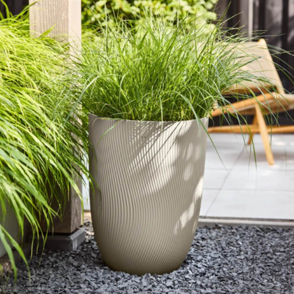 Obal na květináč ELHO Sereh High béžový 53x40cm-0