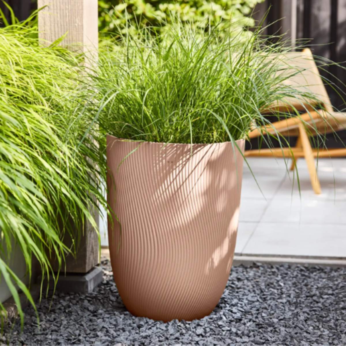 Obal na květináč ELHO Sereh High jílový 53x40cm-0