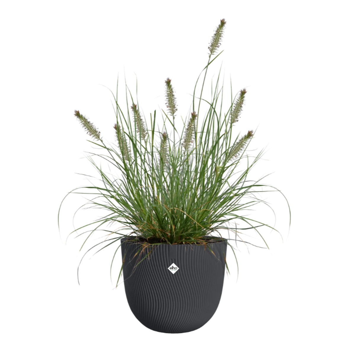 Obal na květináč ELHO Sereh Round antracitový 40cm-0