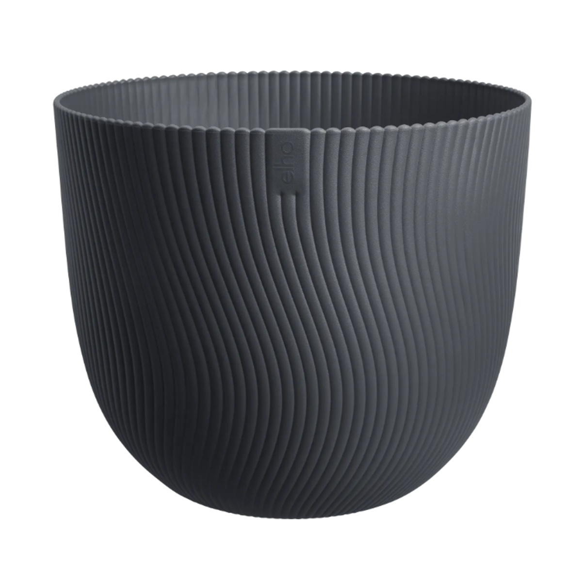 Plastové obaly - Obal na květináč ELHO Sereh Round antracitový 47cm