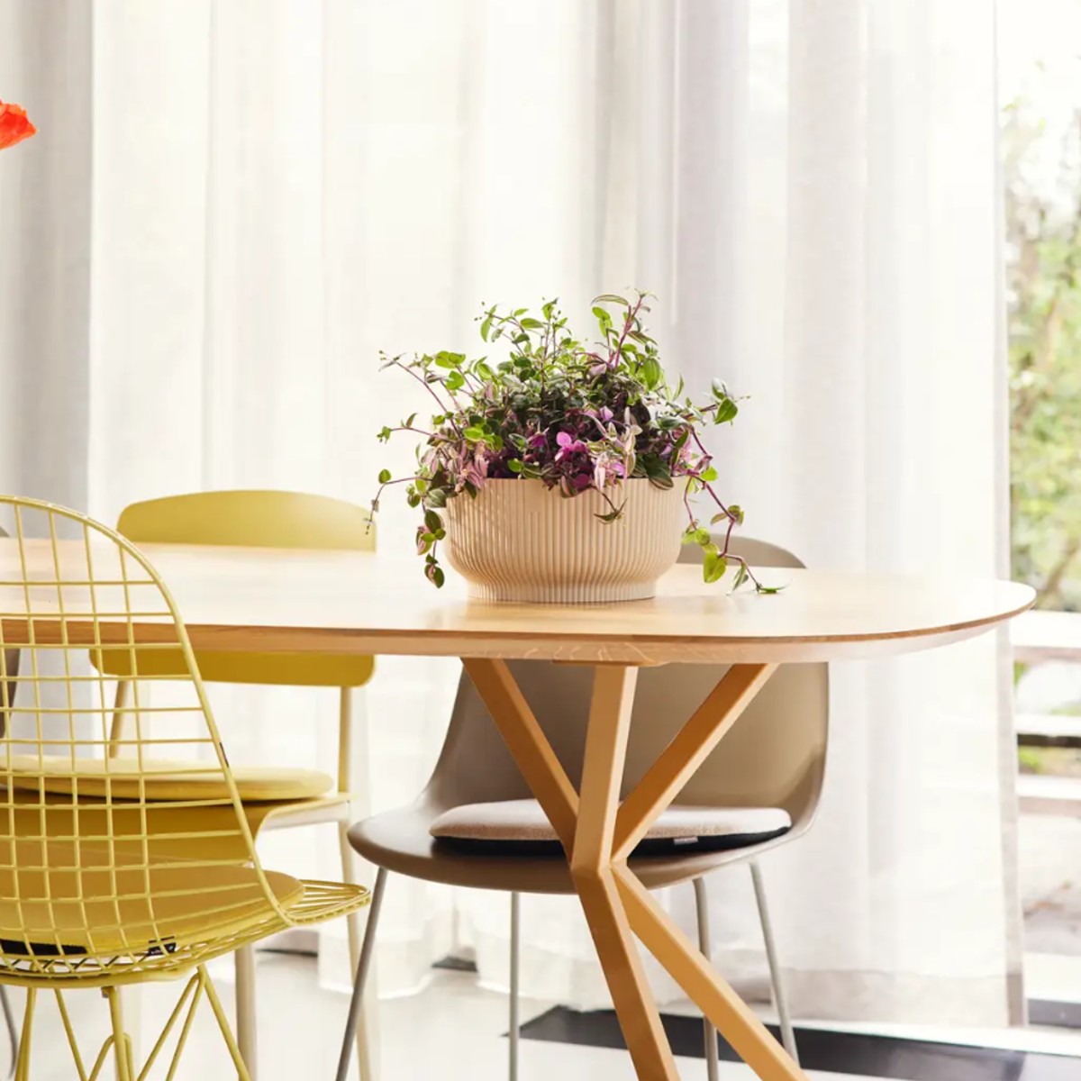 Obal na květináč ELHO Vibes Fold Bowl bílý 25cm-0