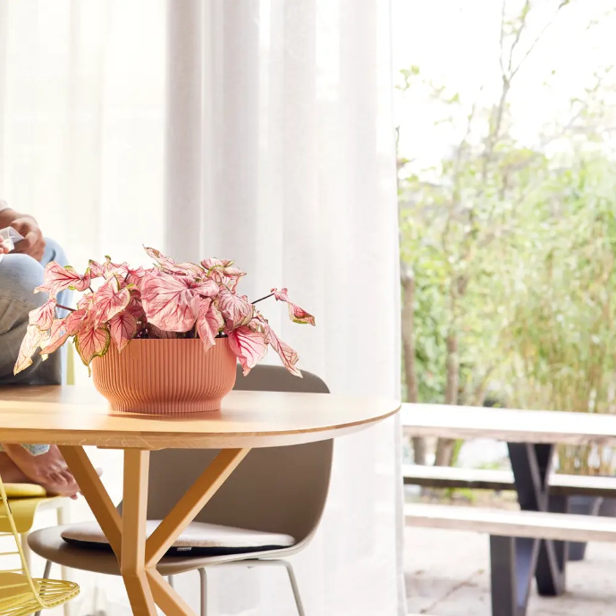 Obal na květináč ELHO Vibes Fold Bowl růžový 25cm-0