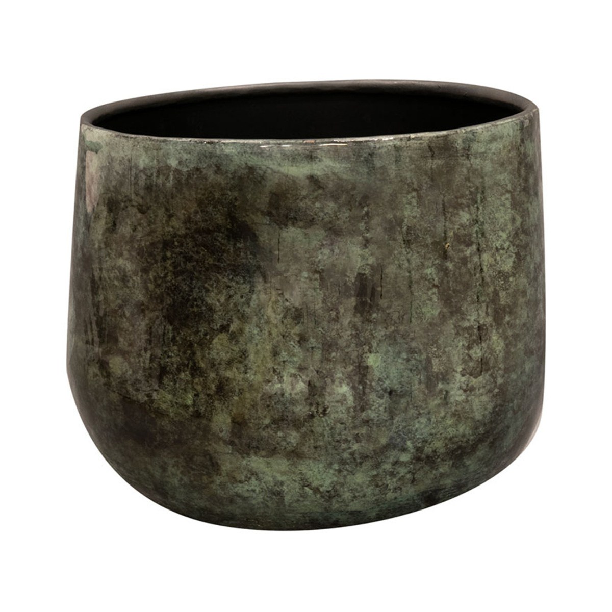 Kovové a plechové obaly - Obal na květináč EMMIE kovový zelený 15cm