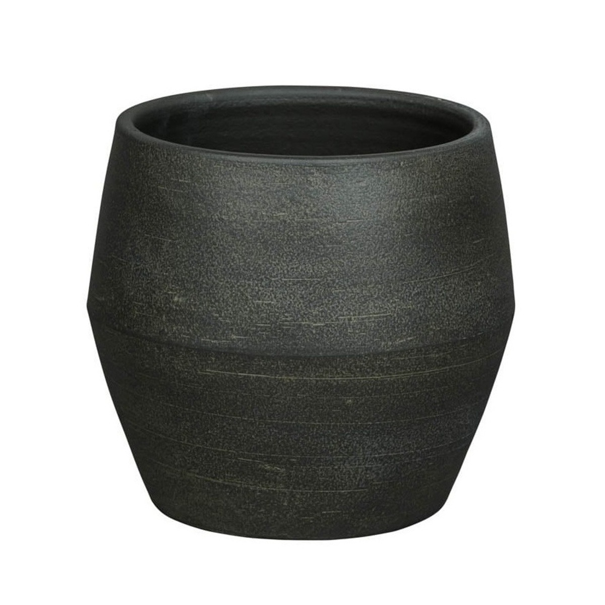 Keramické obaly - Obal na květináč GALICIA 1-02G kameninový tm.šedý 20cm