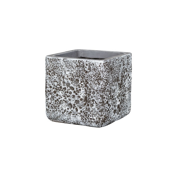 Kompozitní obaly - Obal na květináč hranatý GILI 03G fiberclay šedá 55cm