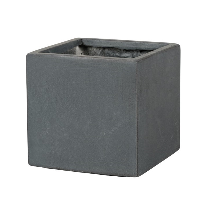 Kompozitní obaly - Obal na květináč hranatý LIVERPOOL 03G fiberclay tm.šedá 44cm