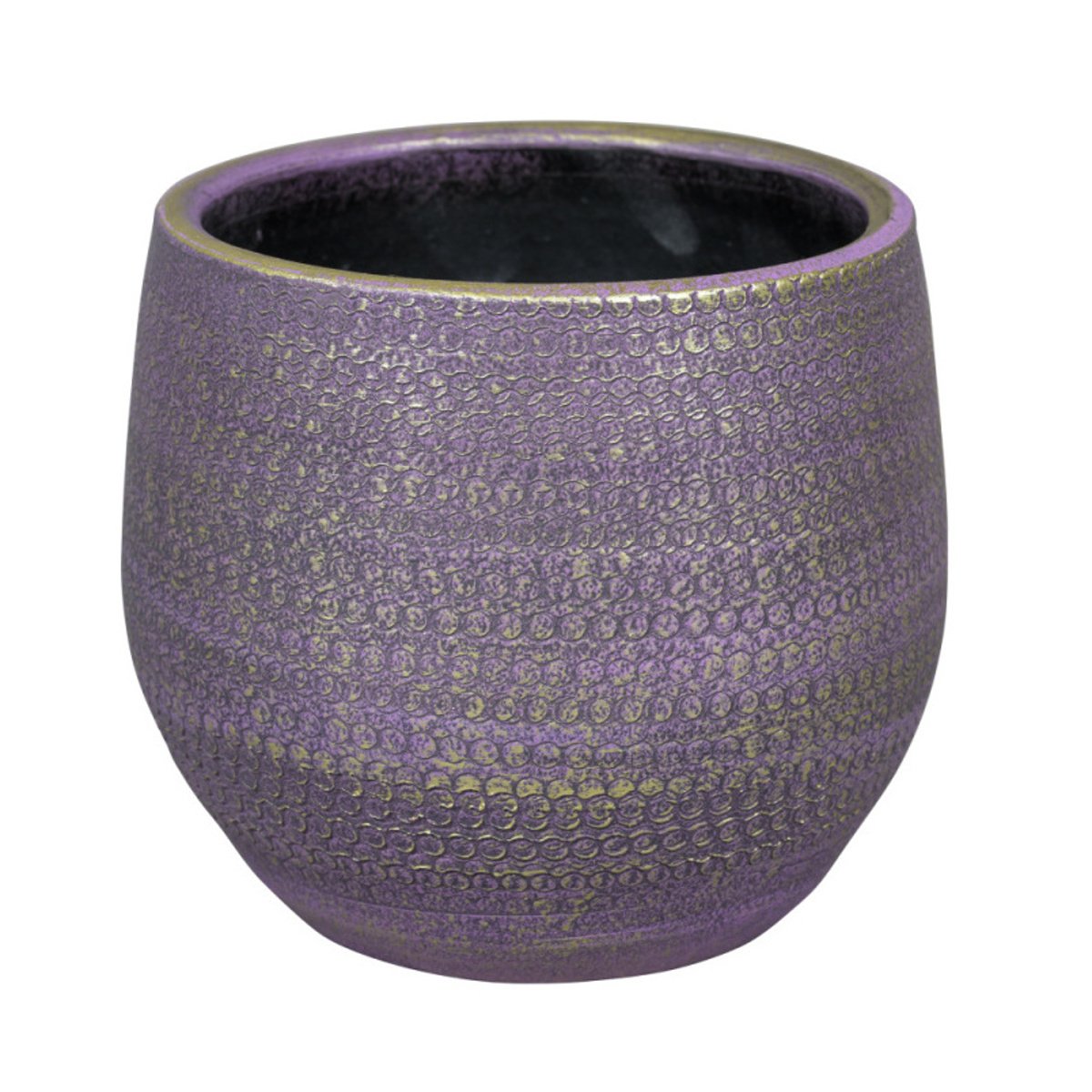 Keramické obaly - Obal na květináč kameninový BOAZ 1-01V fialový 16cm