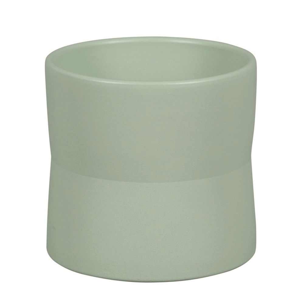 Keramické obaly - Obal na květináč kameninový DENIA 1-01A sv.zelený 14cm