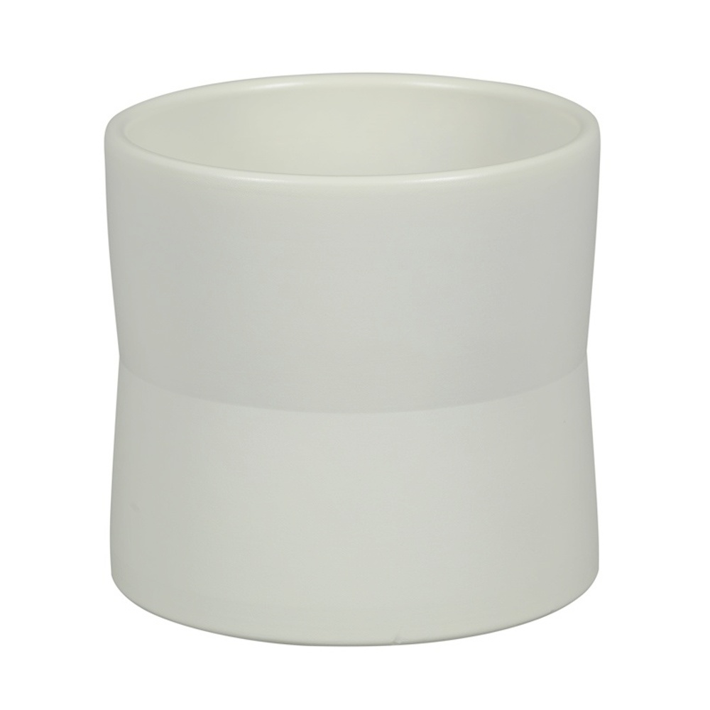 Keramické obaly - Obal na květináč kameninový DENIA 1-01W bílý 20,5cm