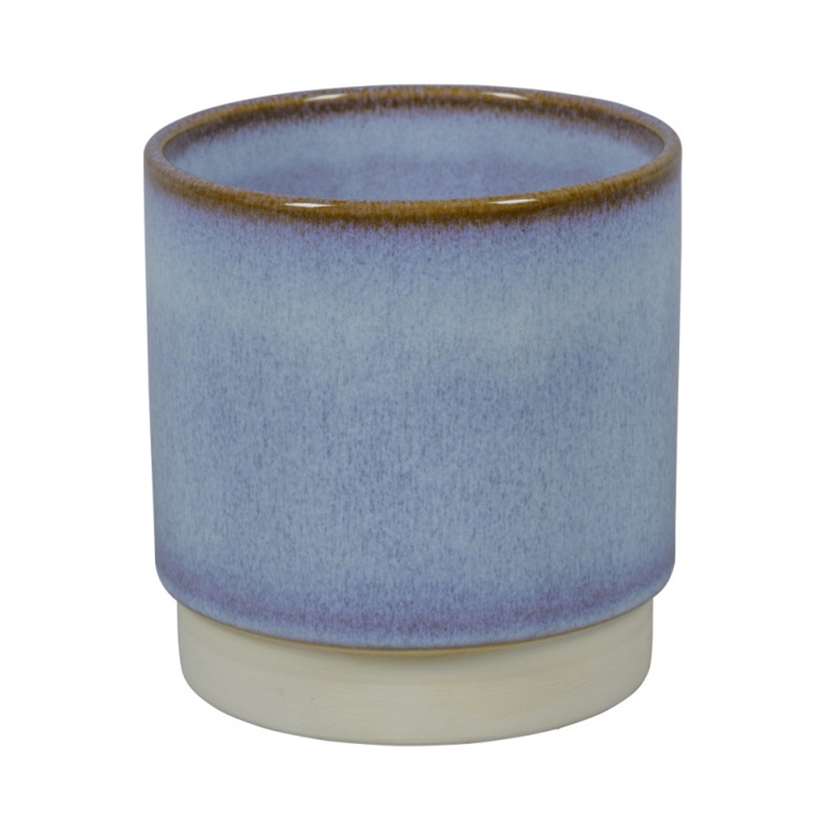 Keramické obaly - Obal na květináč kameninový SINTRA 1-01B modrý 18,5cm