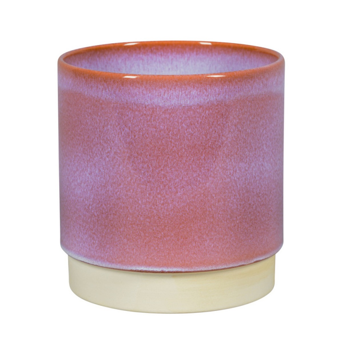 Keramické obaly - Obal na květináč kameninový SINTRA 1-01P růžový 13cm