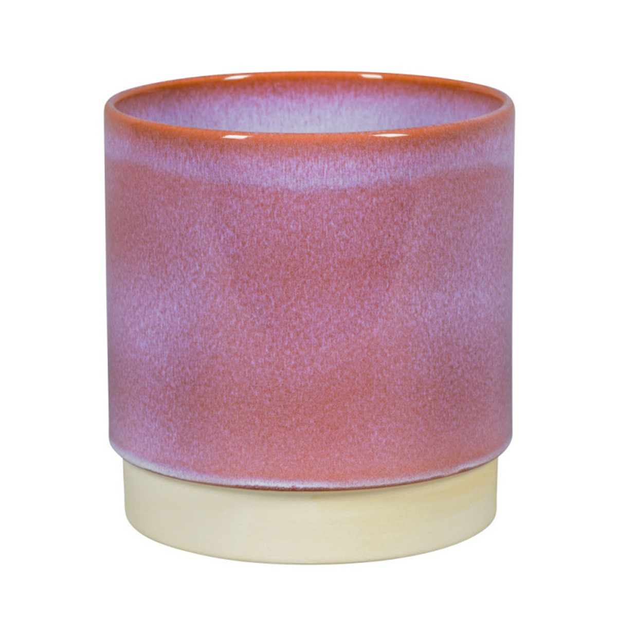 Keramické obaly - Obal na květináč kameninový SINTRA 1-01P růžový 15cm