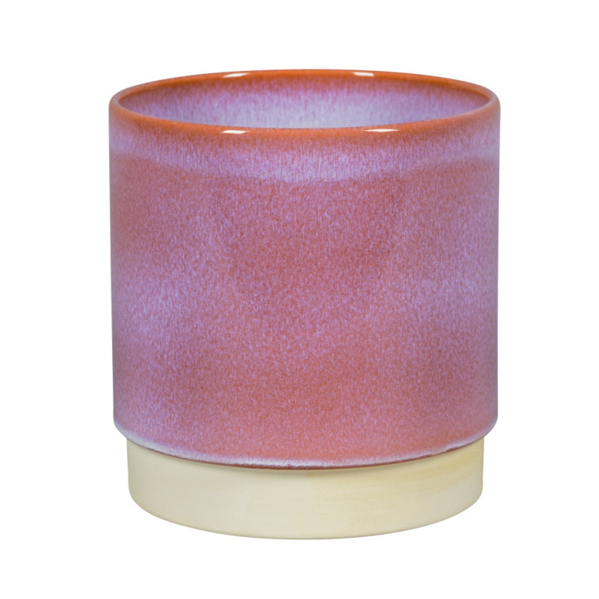 Keramické obaly - Obal na květináč kameninový SINTRA 1-01P růžový 18,5cm