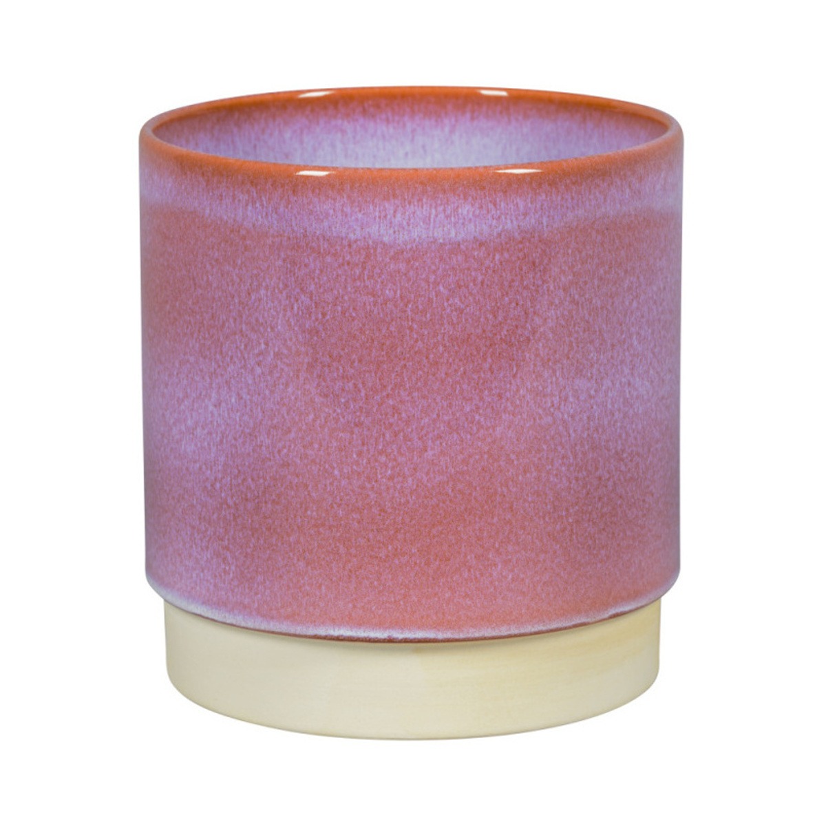 Keramické obaly - Obal na květináč kameninový SINTRA 1-01P růžový 25cm