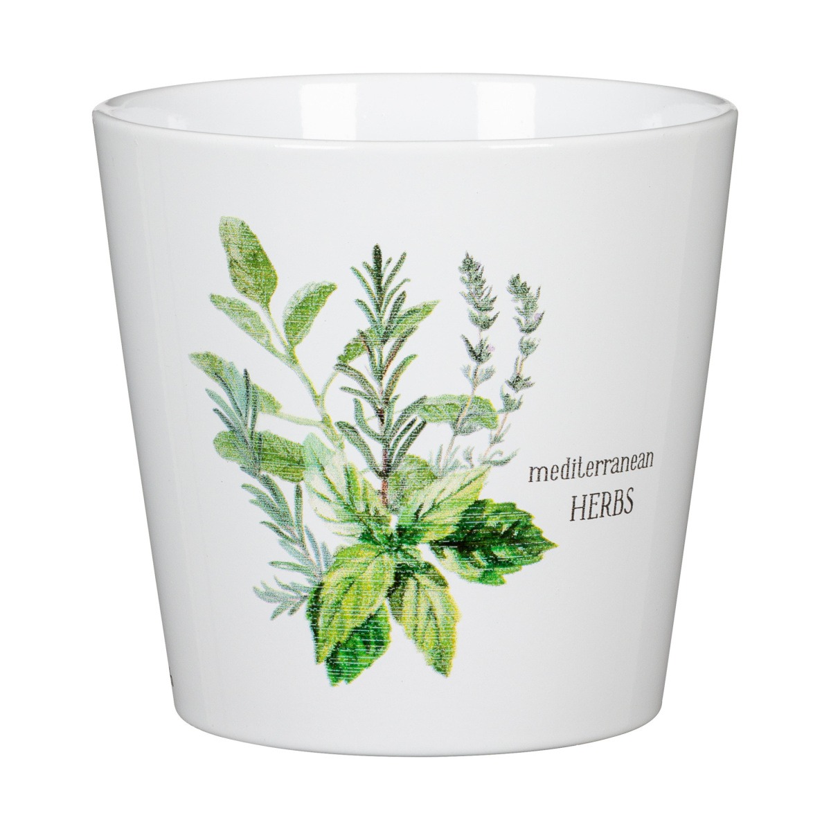 Keramické obaly - Obal na květináč keramický 778 bylinky 14cm